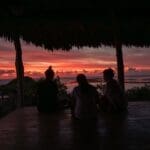 Guests watching the sunset at Boa Vida Rote